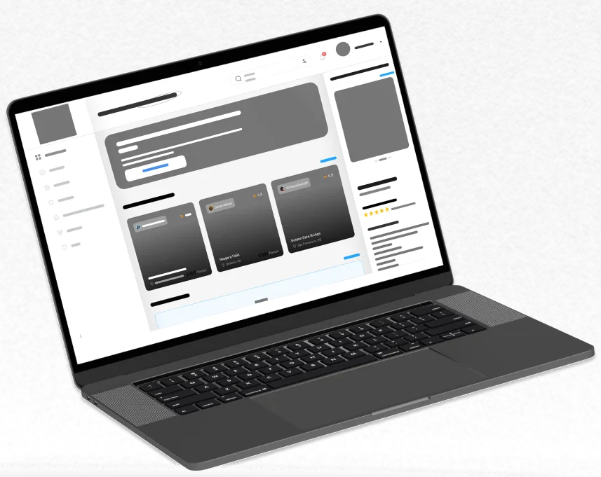 Roam Trip Low-Fidelity Wireframes Web app